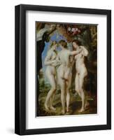 The Three Graces, circa 1636-Peter Paul Rubens-Framed Giclee Print