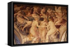 The Three Graces Dance before Gods' Assembly Fresco-Francesco Primaticcio-Framed Stretched Canvas