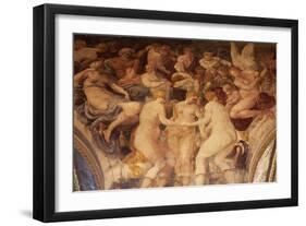 The Three Graces Dance before Gods' Assembly Fresco-Francesco Primaticcio-Framed Giclee Print