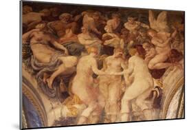 The Three Graces Dance before Gods' Assembly Fresco-Francesco Primaticcio-Mounted Giclee Print