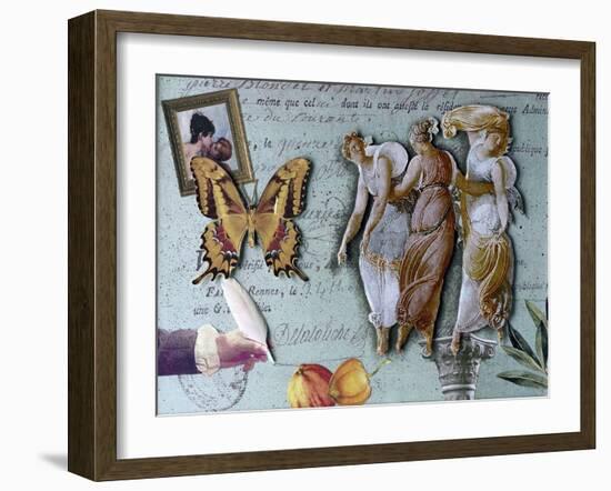 The Three Graces II-Gerry Charm-Framed Giclee Print