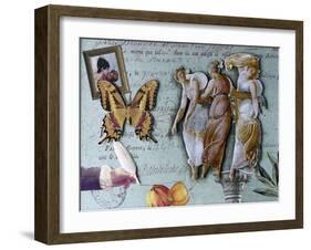 The Three Graces II-Gerry Charm-Framed Giclee Print