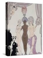 The Three Graces; Les Trois Graces)-Georges Barbier-Stretched Canvas