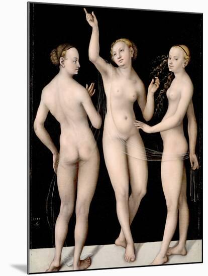 The Three Graces-Lucas Cranach the Elder-Mounted Photographic Print