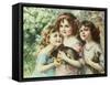 The Three Graces-Emile Vernon-Framed Stretched Canvas