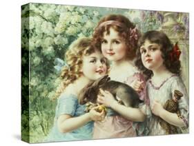 The Three Graces-Emile Vernon-Stretched Canvas