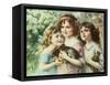 The Three Graces-Emile Vernon-Framed Stretched Canvas