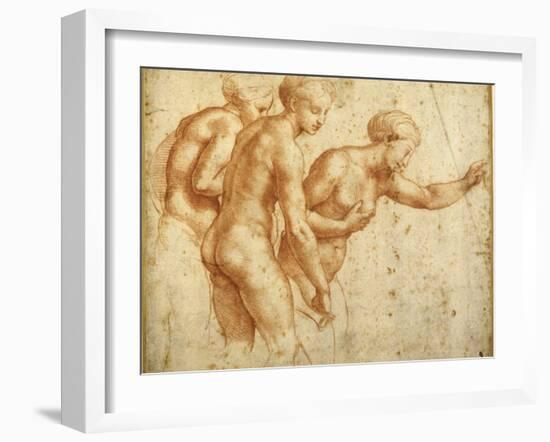 The Three Graces-Raphael-Framed Giclee Print