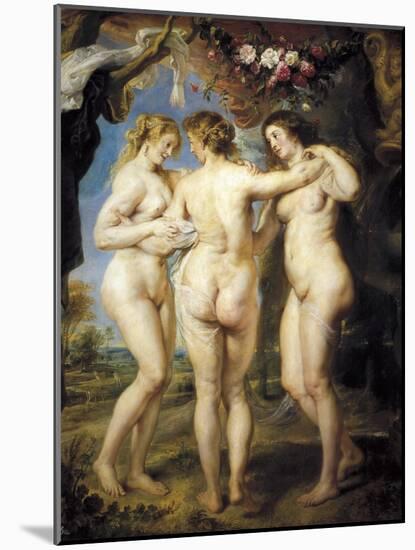 The Three Graces-Peter Paul Rubens-Mounted Art Print