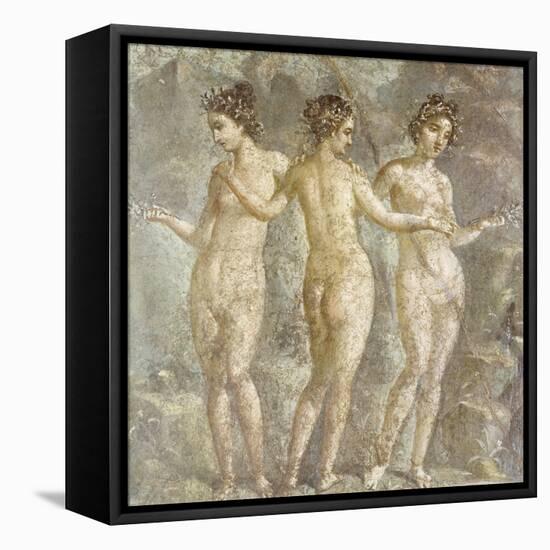 The Three Graces-Pompeii-Framed Stretched Canvas