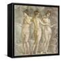 The Three Graces-Pompeii-Framed Stretched Canvas