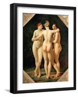 The Three Graces-Jean-Baptiste Regnault-Framed Giclee Print