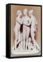 The Three Graces-Bertel Thorvaldsen-Framed Stretched Canvas