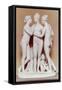 The Three Graces-Bertel Thorvaldsen-Framed Stretched Canvas