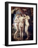 The Three Graces-Peter Paul Rubens-Framed Giclee Print