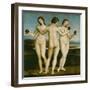 The Three Graces.-Raphael-Framed Giclee Print