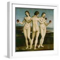The Three Graces.-Raphael-Framed Giclee Print