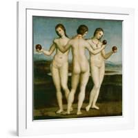 The Three Graces.-Raphael-Framed Giclee Print