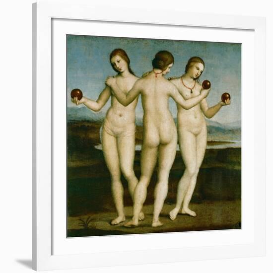 The Three Graces.-Raphael-Framed Giclee Print