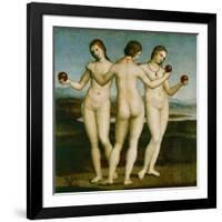 The Three Graces.-Raphael-Framed Giclee Print