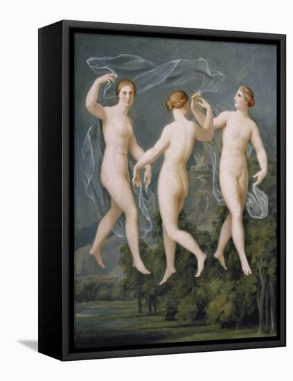 The Three Graces-Johann Heinrich Wilhelm Tischbein-Framed Stretched Canvas