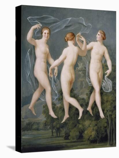 The Three Graces-Johann Heinrich Wilhelm Tischbein-Stretched Canvas