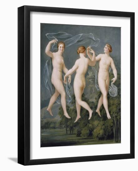 The Three Graces-Johann Heinrich Wilhelm Tischbein-Framed Giclee Print
