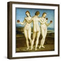 The Three Graces-Raphael-Framed Giclee Print