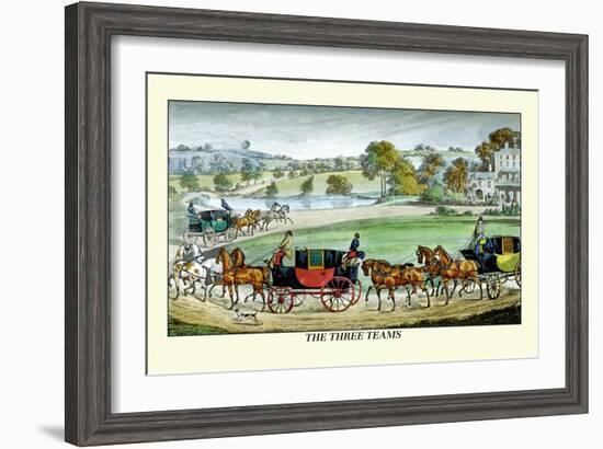 The Three Horse Teams-Henry Thomas Alken-Framed Art Print