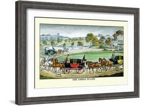 The Three Horse Teams-Henry Thomas Alken-Framed Art Print