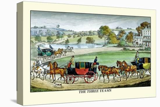 The Three Horse Teams-Henry Thomas Alken-Stretched Canvas