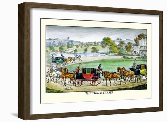 The Three Horse Teams-Henry Thomas Alken-Framed Art Print