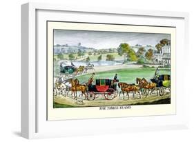 The Three Horse Teams-Henry Thomas Alken-Framed Art Print