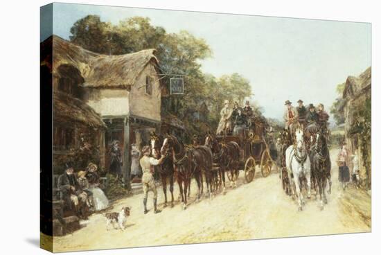 The Three Horseshoes-Heywood Hardy-Stretched Canvas