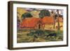 The Three Huts, Tahiti, 1891-92-Paul Gauguin-Framed Giclee Print