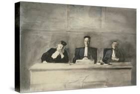 The Three Judges, 1858-60-Honore Daumier-Stretched Canvas