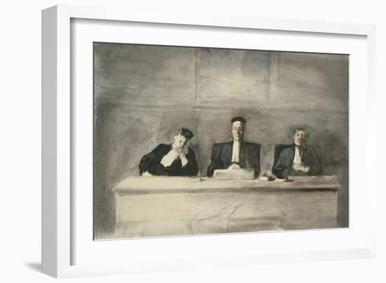 The Three Judges, 1858-60-Honore Daumier-Framed Giclee Print