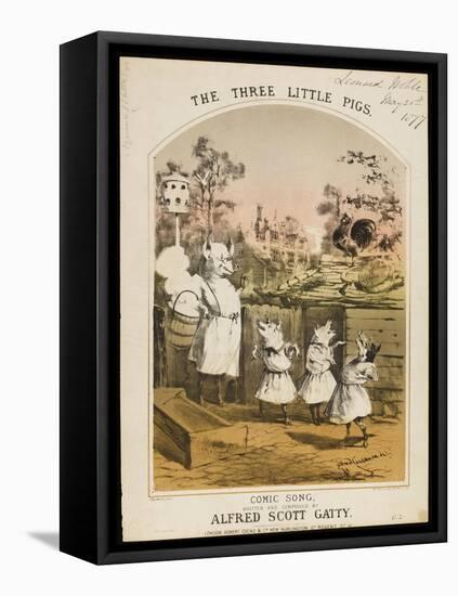 The Three Little Pigs in Human Dress-null-Framed Stretched Canvas