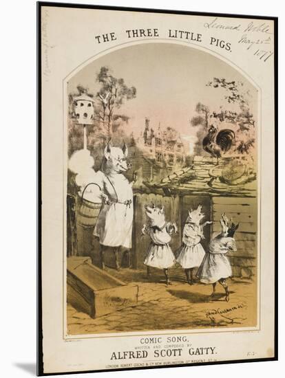 The Three Little Pigs in Human Dress-null-Mounted Premium Giclee Print