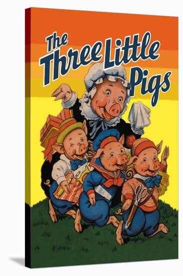 The Three Little Pigs-Milo Winter-Stretched Canvas