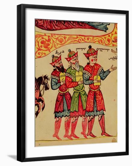 The Three Magi, Detail from the Nativity, 12th-13th Century-null-Framed Giclee Print