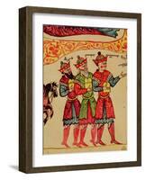 The Three Magi, Detail from the Nativity, 12th-13th Century-null-Framed Giclee Print