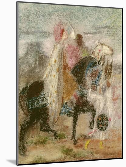 The Three Magi, Started in 1860 and Reworked after 1882-Gustave Moreau-Mounted Giclee Print