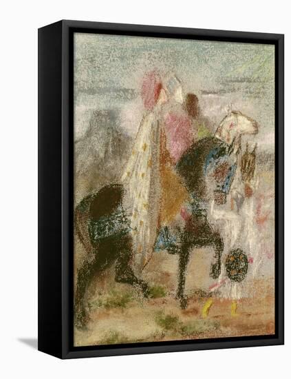 The Three Magi, Started in 1860 and Reworked after 1882-Gustave Moreau-Framed Stretched Canvas