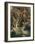 The Three Maidens Swam Close to the Shore-Ferdinand Lecke-Framed Giclee Print