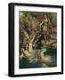 The Three Maidens Swam Close to the Shore-Ferdinand Lecke-Framed Giclee Print