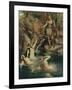 The Three Maidens Swam Close to the Shore-Ferdinand Lecke-Framed Giclee Print