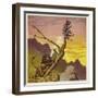 The Three Mariners Escape a Lion by Climbing a Tree-Ernest Henry Griset-Framed Giclee Print