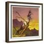 The Three Mariners Escape a Tiger by Climbing a Tree-Ernest Henry Griset-Framed Giclee Print