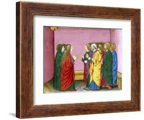 The Three Marys Announce to the Disciples That Jesus Has Risen. Codex of Predis (1476). Italy-null-Framed Giclee Print